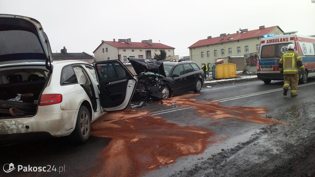 Groźna kraksa na drodze z Inowrocławia do Pakości