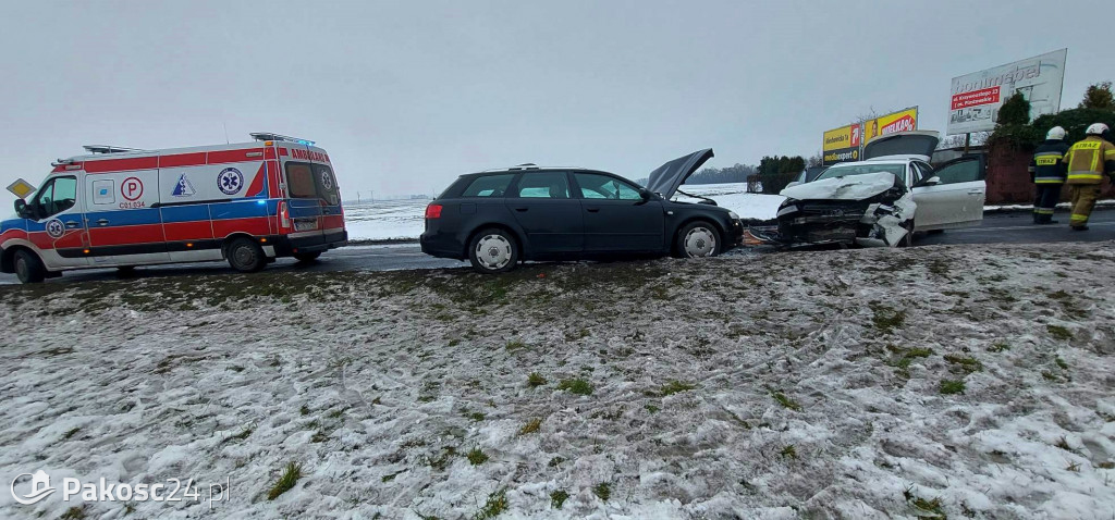 Groźna kraksa na drodze z Inowrocławia do Pakości