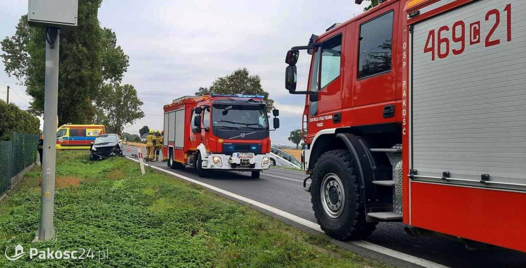 Wypadek na trasie z Inowrocławia do Pakości