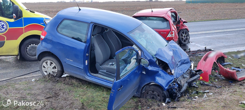 Wypadek na trasie do Pakości. Są poszkodowani