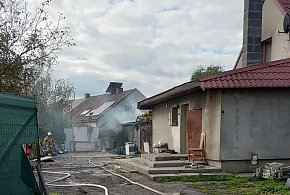 Osiem zastępów straży pożarnej w akcji-11626