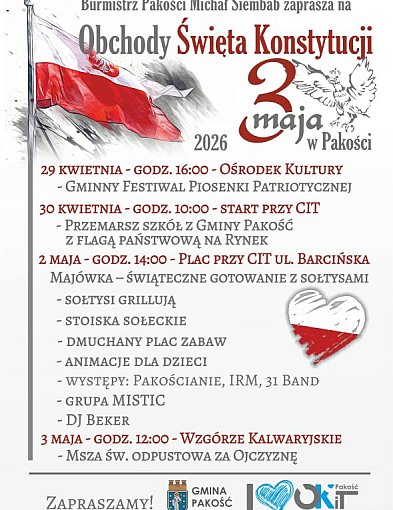 Pakość uczci Święto Konstytucji 3 Maja. Znamy program